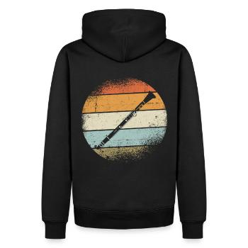 Klarinette - Männer Premium Bio Hoodie - Schwarz - Hinten - Nico (187cm)