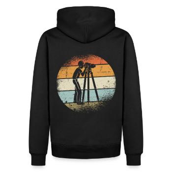 Vermesser Geschenk - Männer Premium Bio Hoodie - Schwarz - Hinten - Nico (187cm)