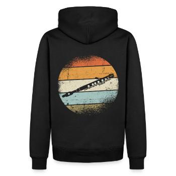 Hautbois - Sweat à capuche Premium bio Homme - noir - Dos - Nico (187cm)