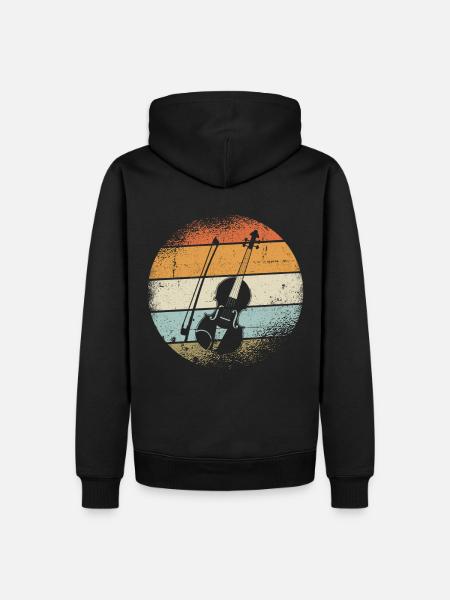 violin - Men’s Premium Organic Hoodie - black
