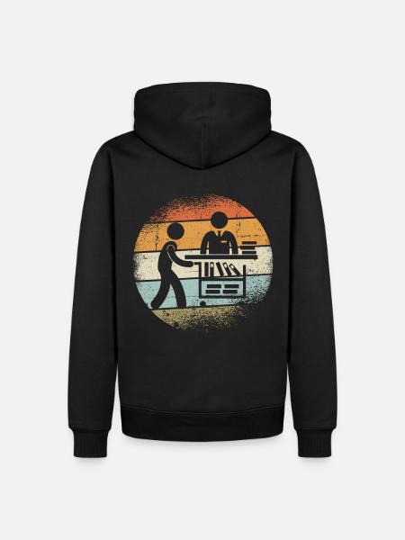 librarian - Men’s Premium Organic Hoodie - black