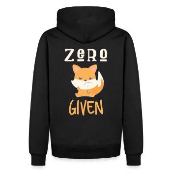 Zero Fox Given - Männer Premium Bio Hoodie - Schwarz - Hinten - Nico (187cm)