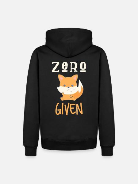Zero Fox Given - Sweat à capuche Premium bio Homme - noir