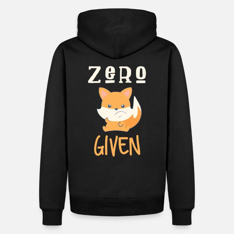 Zero Fox Given - Sweat à capuche Premium bio Homme - noir