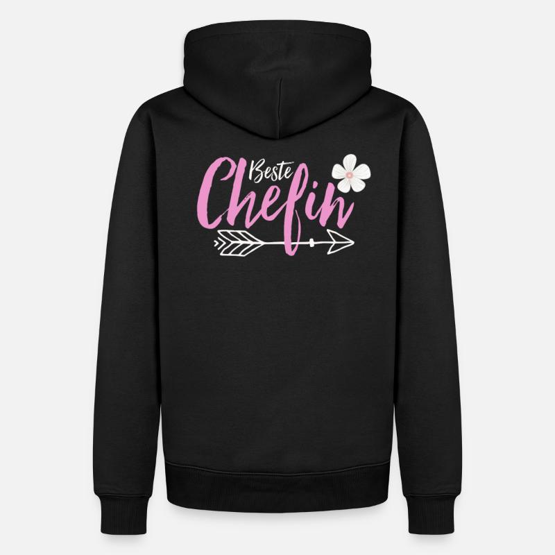 Beste Chefin - Männer Premium Bio Hoodie - Schwarz