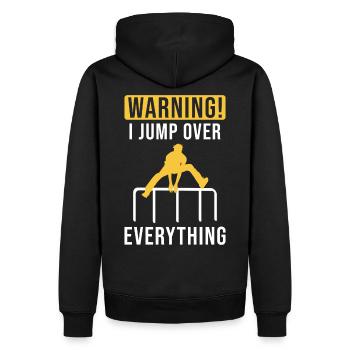 Parkour Sport - Sweat à capuche Premium bio Homme - noir - Dos - Nico (187cm)