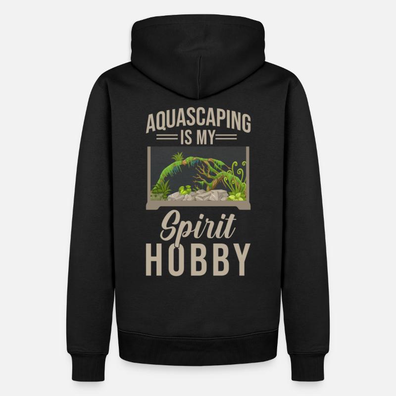 Aquascaping - Sweat à capuche Premium bio Homme - noir