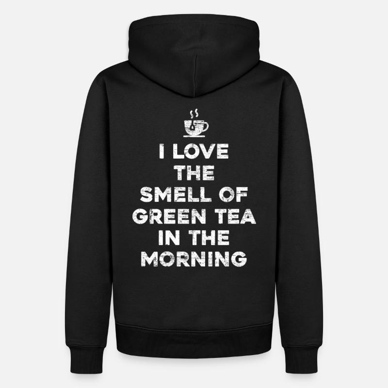 Tee Geschenk Grüner Tee - Männer Premium Bio Hoodie - Schwarz
