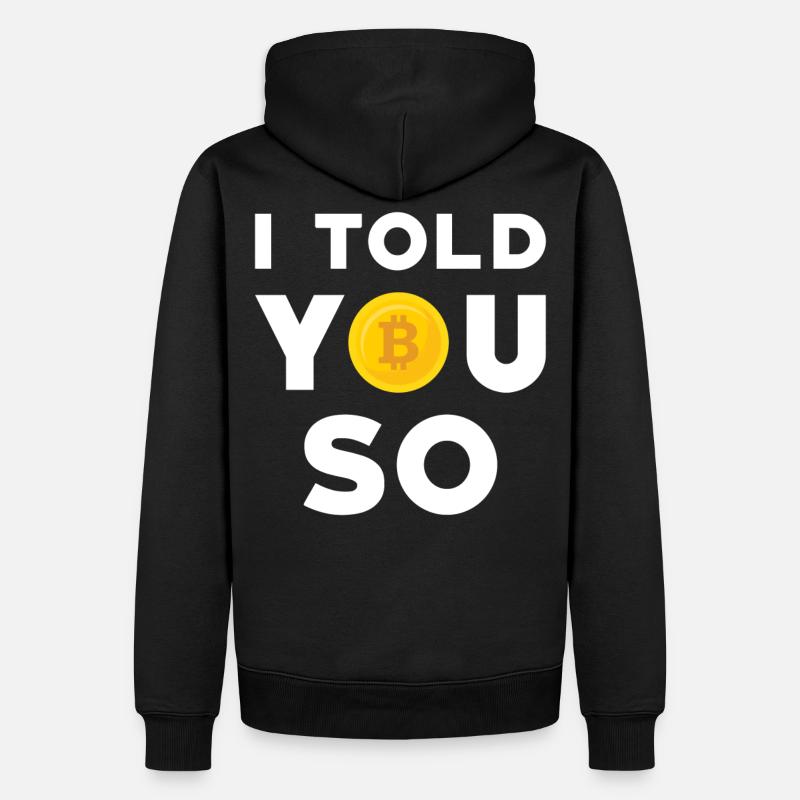 Bitcoin - Männer Premium Bio Hoodie - Schwarz