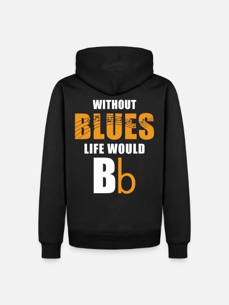 Blues - Männer Premium Bio Hoodie - Schwarz