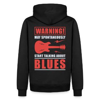 Blues - Männer Premium Bio Hoodie - Schwarz - Hinten - Nico (187cm)