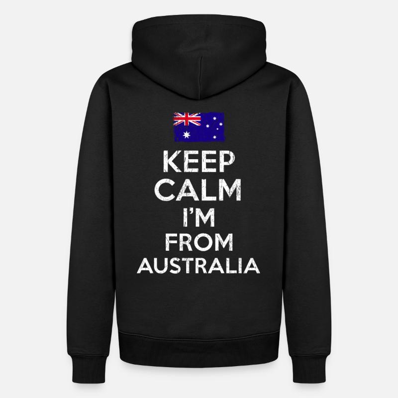 Australia Keep Calm - Männer Premium Bio Hoodie - Schwarz