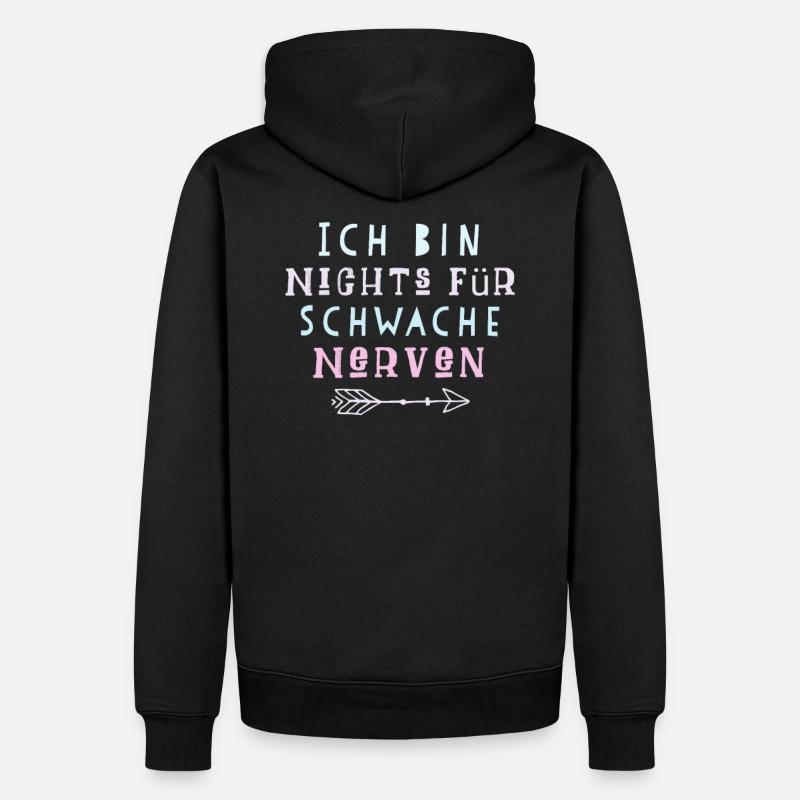 Lustiger Spruch Nerven - Männer Premium Bio Hoodie - Schwarz