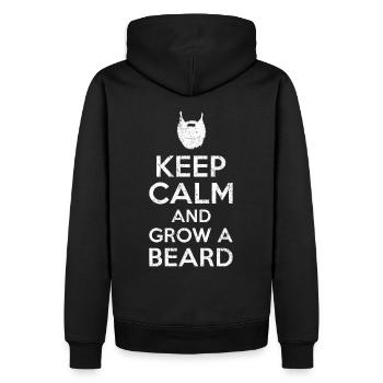 Keep calm Bart - Sweat à capuche Premium bio Homme - noir - Dos - Nico (187cm)
