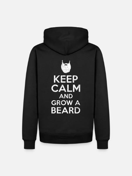 Keep calm beard - Men’s Premium Organic Hoodie - black