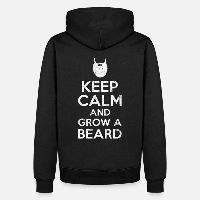 Keep calm beard - Men’s Premium Organic Hoodie - black