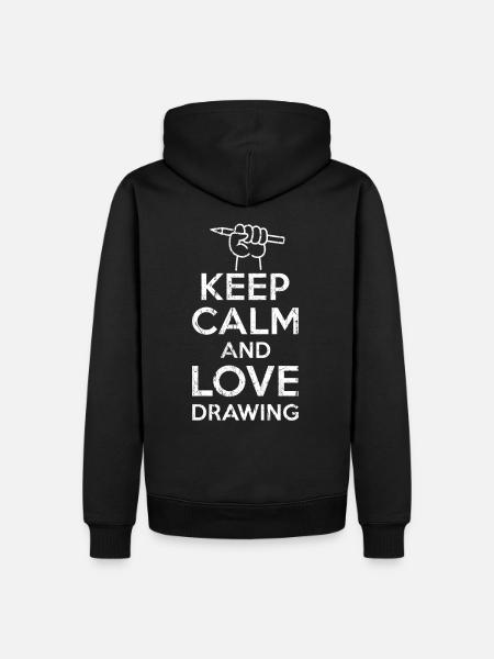 accessoires de dessin - Sweat à capuche Premium bio Homme - noir