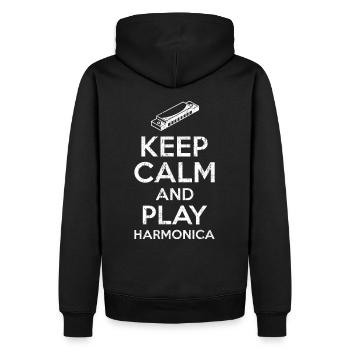 Blues cadeau - Sweat à capuche Premium bio Homme - noir - Dos - Nico (187cm)