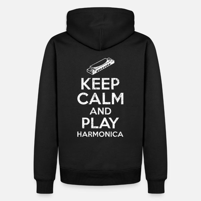Blues Geschenk - Männer Premium Bio Hoodie - Schwarz