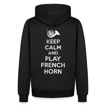 Waldhorn Cadeaux - Sweat à capuche Premium bio Homme - noir - Dos - Nico (187cm)