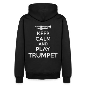 Trompette - Sweat à capuche Premium bio Homme - noir - Dos - Nico (187cm)