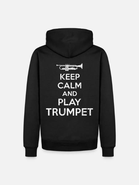 Trompette - Sweat à capuche Premium bio Homme - noir