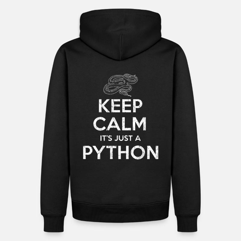 Python Snake - Men’s Premium Organic Hoodie - black