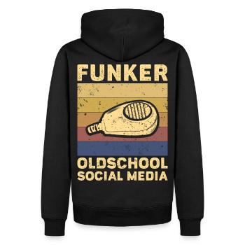 Funker Amateurfunk Amateurfunker Geschenk - Männer Premium Bio Hoodie - Schwarz - Hinten - Nico (187cm)