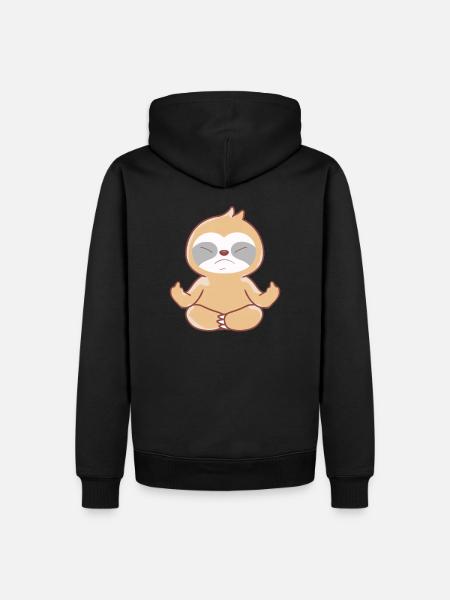 Sloth Yoga Gifts - Men’s Premium Organic Hoodie - black