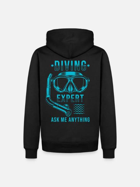 Diver Diving Gift - Men’s Premium Organic Hoodie - black