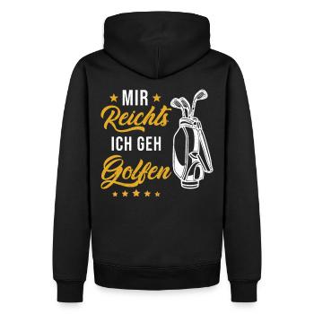 Golf Golfer Geschenk - Männer Premium Bio Hoodie - Schwarz - Hinten - Nico (187cm)