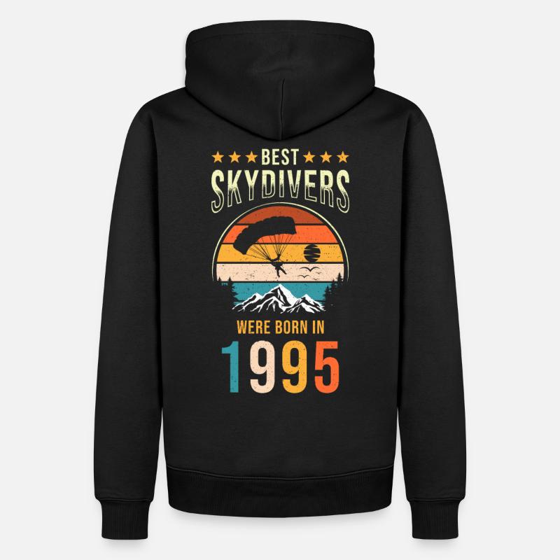 Parachutiste Cadeau 1995 - Sweat à capuche Premium bio Homme - noir