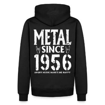Metal Geschenk Geburstag Millésime 1956 - Sweat à capuche Premium bio Homme - noir - Dos - Nico (187cm)