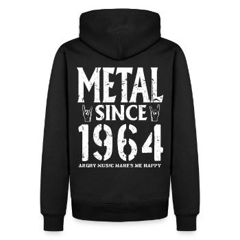 Metal Geschenk Geburstag Millésime 1964 - Sweat à capuche Premium bio Homme - noir - Dos - Nico (187cm)