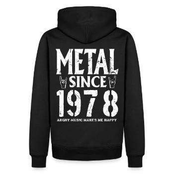 Metal Cadeau Geburstag Millésime 1978 - Sweat à capuche Premium bio Homme - noir - Dos - Nico (187cm)