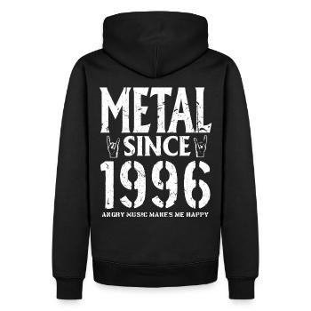 Metal Geschenk Geburstag Millésime 1996 - Sweat à capuche Premium bio Homme - noir - Dos - Nico (187cm)