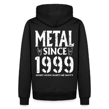 Metal Geschenk Geburstag Millésime 1999 - Sweat à capuche Premium bio Homme - noir - Dos - Nico (187cm)