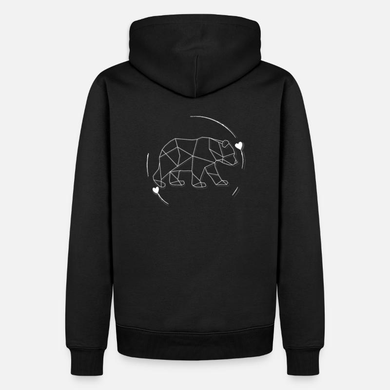 Ours - Sweat à capuche Premium bio Homme - noir