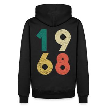 1968 Vintage Geburtstag Retro - Männer Premium Bio Hoodie - Schwarz - Hinten - Nico (187cm)
