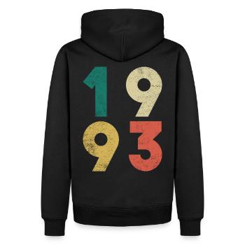 1993 Vintage Geburtstag Retro - Männer Premium Bio Hoodie - Schwarz - Hinten - Nico (187cm)