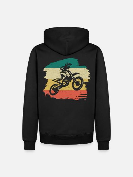 Motorcross Retro Gift - Men’s Premium Organic Hoodie - black