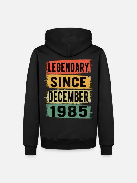 Birthday Retro December 1985 - Men’s Premium Organic Hoodie - black