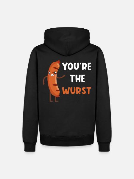 Sausage wordplay funny - Men’s Premium Organic Hoodie - black