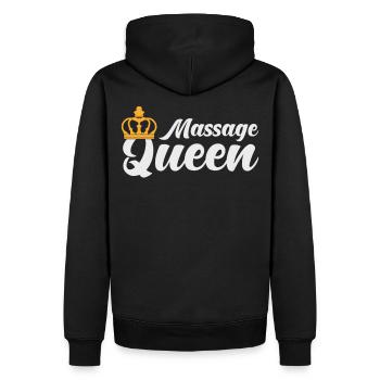 Massage Masseuse Cadeau - Sweat à capuche Premium bio Homme - noir - Dos - Nico (187cm)