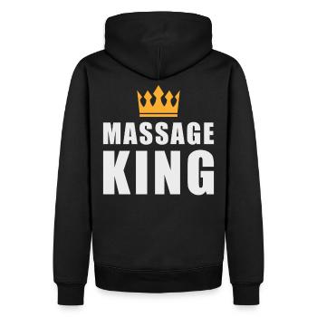 Massage Masseur Cadeau - Sweat à capuche Premium bio Homme - noir - Dos - Nico (187cm)