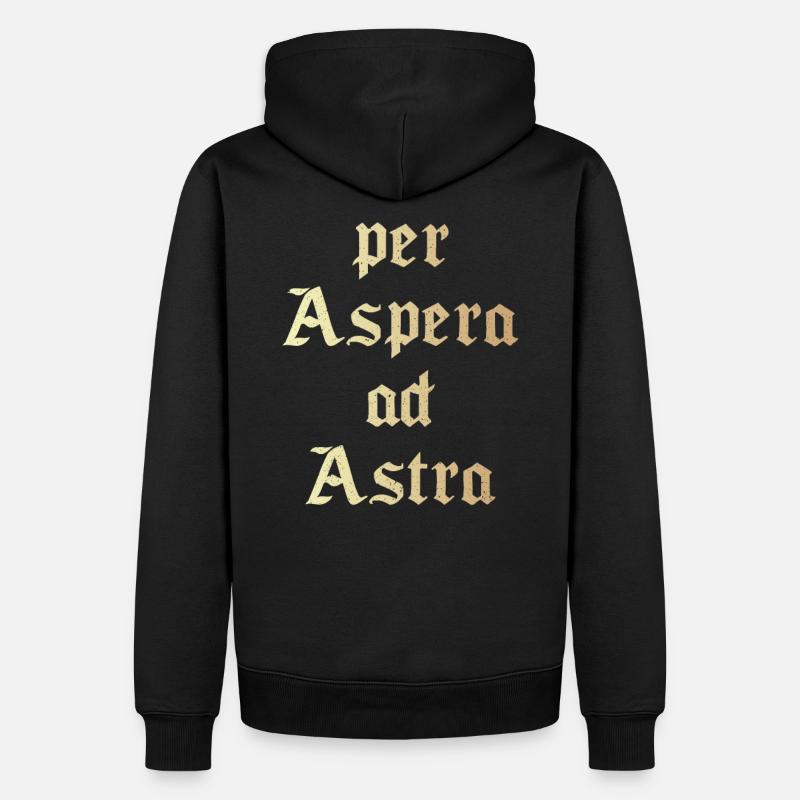Per aspera ad astra - Sweat à capuche Premium bio Homme - noir