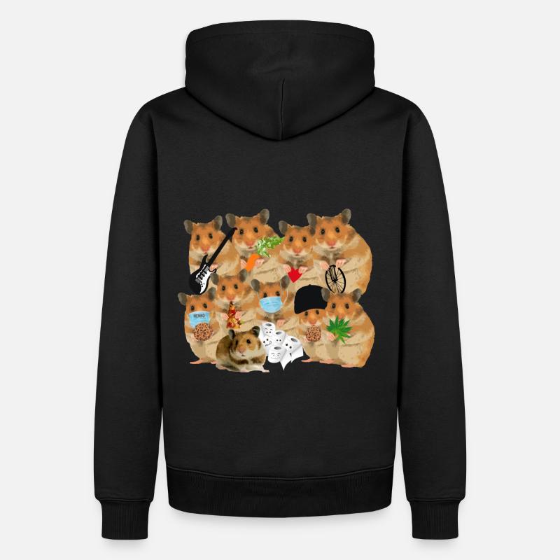 Hamsterbande Hamster Viele - Männer Premium Bio Hoodie - Schwarz