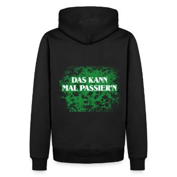 kann passieren - Männer Premium Bio Hoodie - Schwarz - Hinten - Nico (187cm)