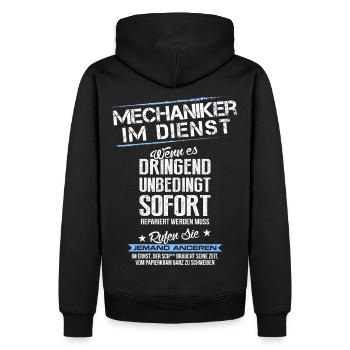 Mechaniker: Rufen Sie jemand Anderen! Geschenk - Männer Premium Bio Hoodie - Schwarz - Hinten - Nico (187cm)