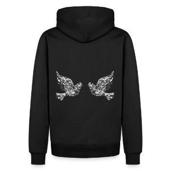 Oiseaux Pigeons Pigeon Oiseau - Sweat à capuche Premium bio Homme - noir - Dos - Nico (187cm)